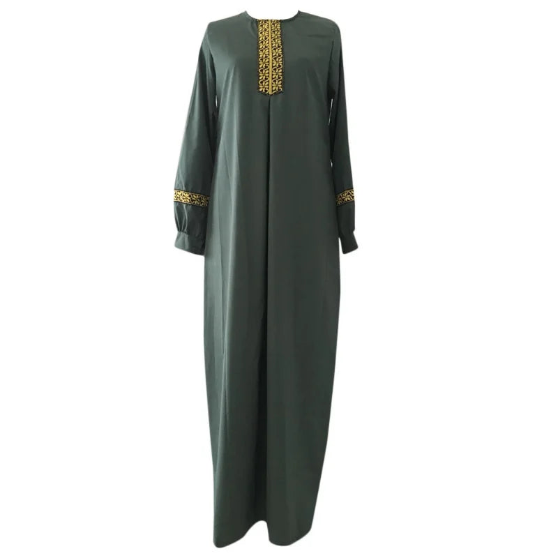 Muslim Ethnic Style Print Abayas Plus