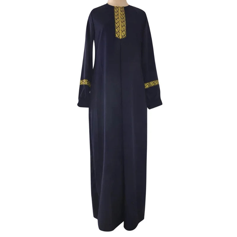 Muslim Ethnic Style Print Abayas Plus